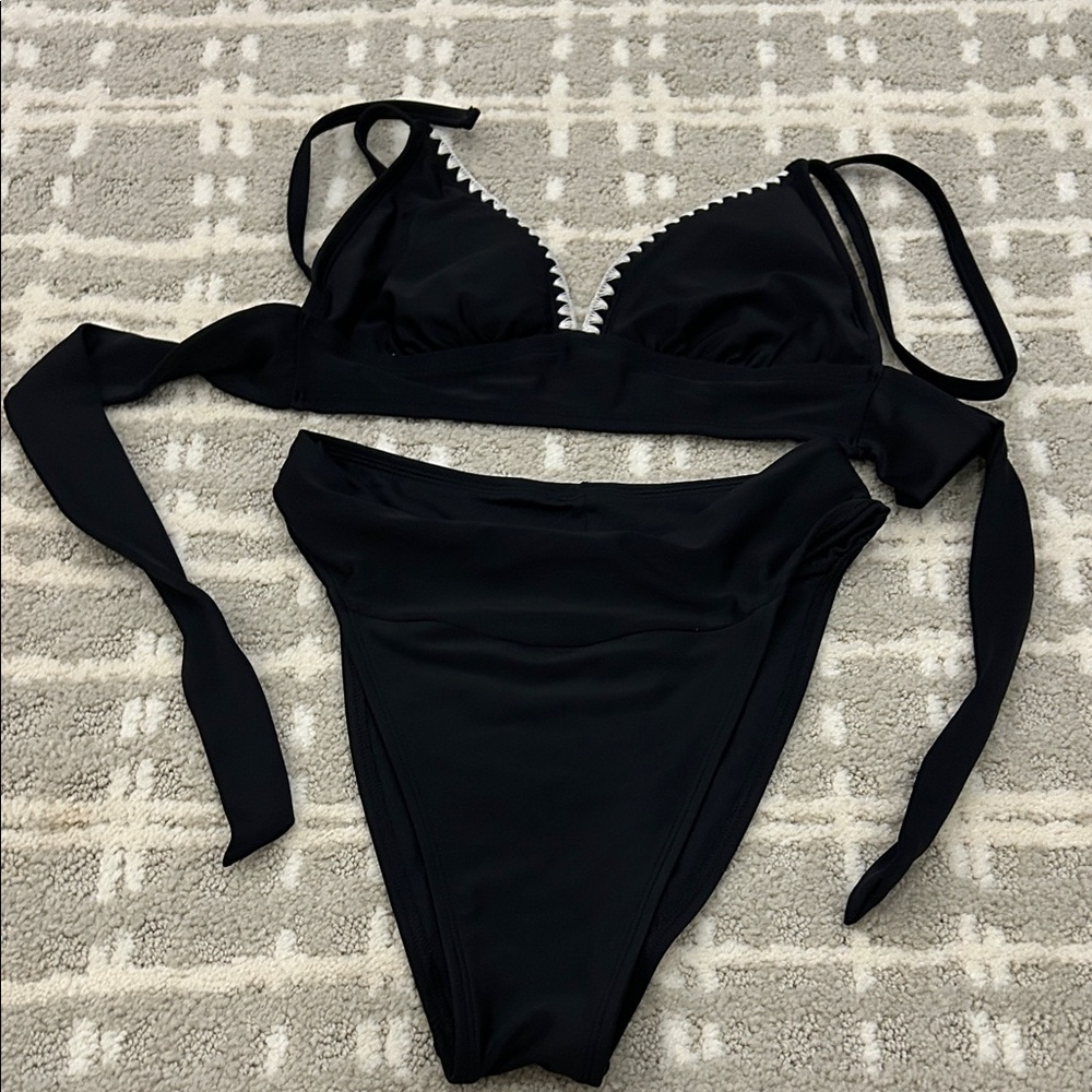 Wild Fable Black and White Bikini Set
